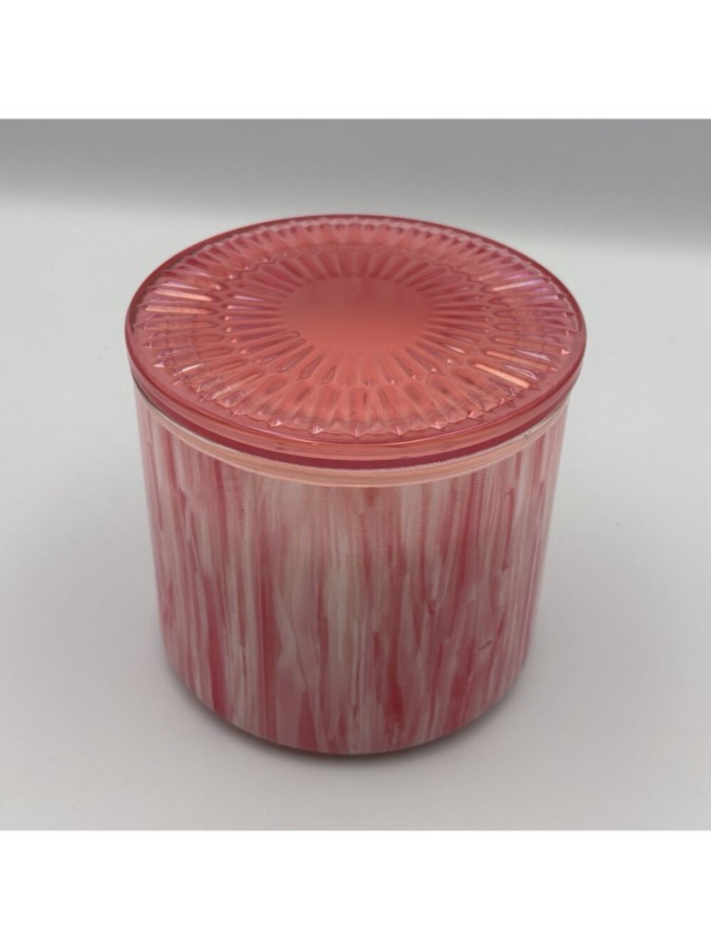 Bath & Body Works Champagne Toast 3 Wick Jar Candle Pink Glass Lid 14.5 oz - Picture 2 of 15